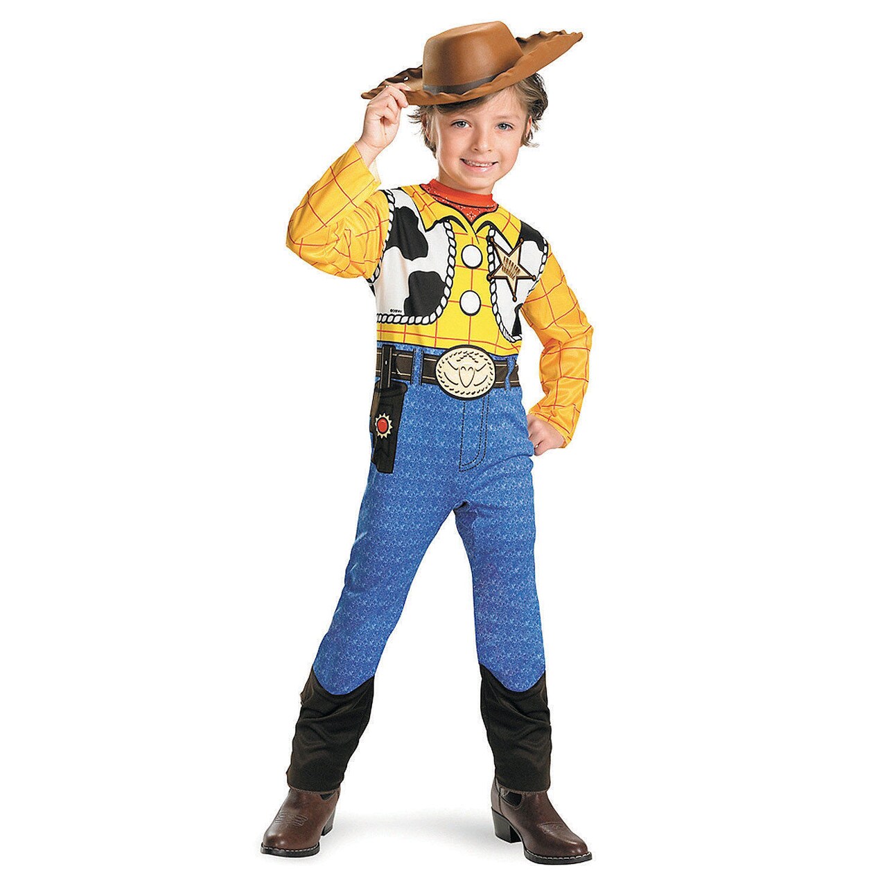 Boy's Woody Costume Toy Story Cowboy Jumpsuit Vest Hat Holster Outfit